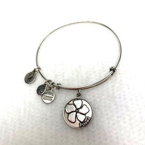 Alex and Ani Friend Flower Charm Bracelet - Silver, Expands 2"- 3.5"